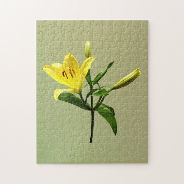 One Yellow Lily Jigsaw Puzzle (Vertical)