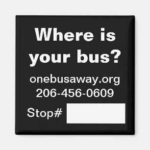 OneBusAway promotional magnet