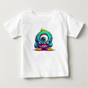 Onecru B is the one-eyed cheerful mini monster Baby T-Shirt