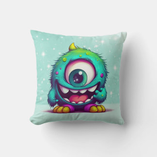Onecru B is the one-eyed cheerful mini monster Cushion
