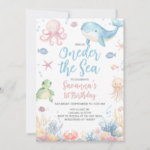 Oneder the Sea 1st Birthday Invitation