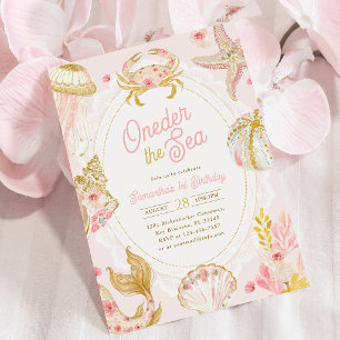 Oneder the Sea 1st Birthday Invitation