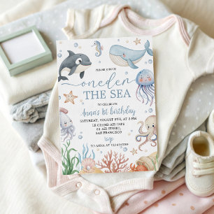 Oneder the Sea 1st Birthday Invitation