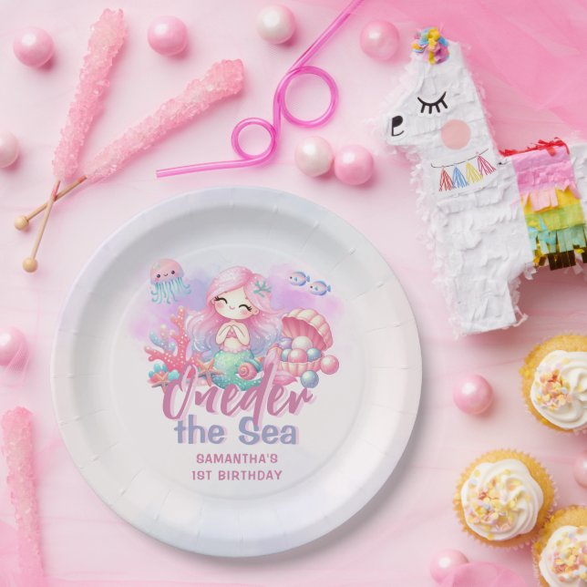 ONEder the Sea 1st Birthday  Paper Plate (Party)