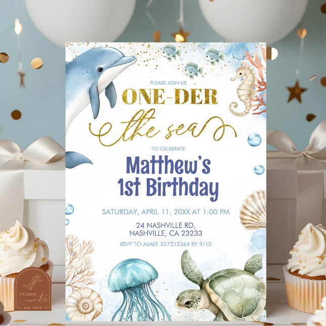 Oneder the sea birthday invitation (Creator Uploaded)
