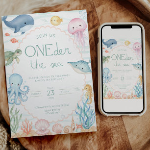 Oneder the Sea Birthday Invitation Under the Sea