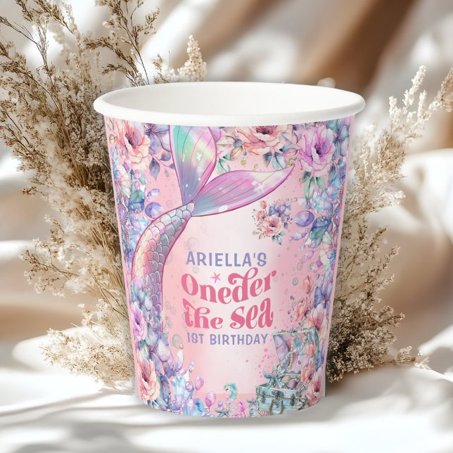 Oneder The Sea Flower Glitter Mermaid Tail  Paper Cups (Creator Uploaded)
