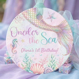 Oneder the Sea Mermaid Birthday Favour Tags