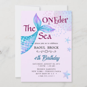 ONEder The Sea Mermaid Invitation