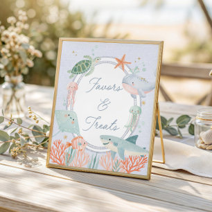Oneder the Sea Nautical Ocean Favours & Treats Poster