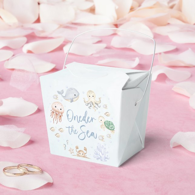 Oneder The Sea Ocean Animals 1st Birthday Favour Box (Wedding)