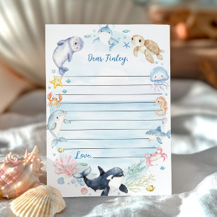 Oneder the Sea Party Time Capsule Message Card