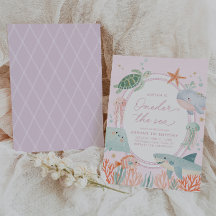 Oneder the Sea Pink Nautical Ocean 1st Birthday