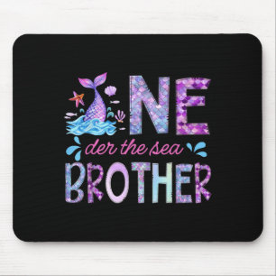 Oneder Under The Sea Brother 1st Birthday Girl Mouse Mat