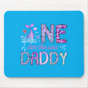 Oneder Under The Sea Daddy 1st Birthday Girl Mouse Mat