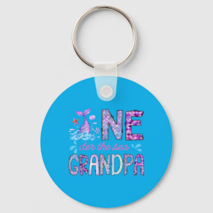 Oneder Under The Sea Grandpa 1st Birthday Girl Key Ring