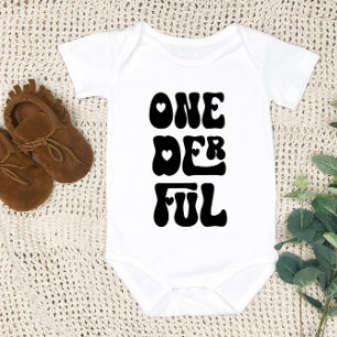 Onederful   1st Birthday One Year Old Baby Bodysuit