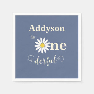 Onederful Daisy First Birthday Napkin