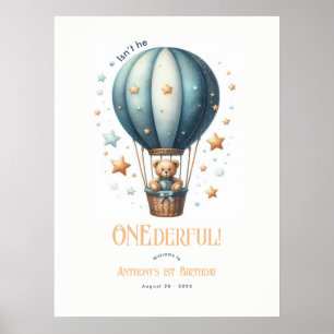 ONEderful First Birthday Welcome Poster