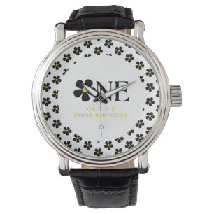 Onederful Floral 1st Birthday Party Watch