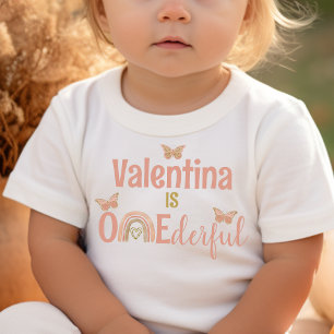 Onederful Girl's First Birthday Party Boho Outfit Toddler T-Shirt