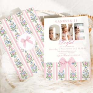 Onederful Love Shack 1st Birthday Photo collage Invitation