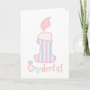 ONEderful Pink Candle Card