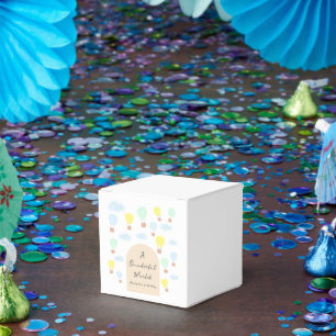 Onederful World Hot Air Balloon 1st Birthday Favour Box