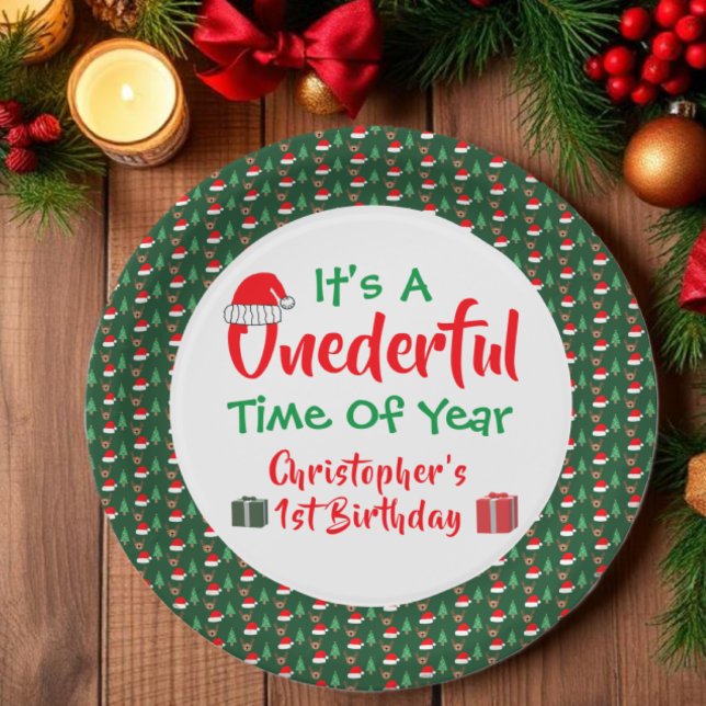 Onederful Year 1st Birthday Paper Plate (Creator Uploaded)