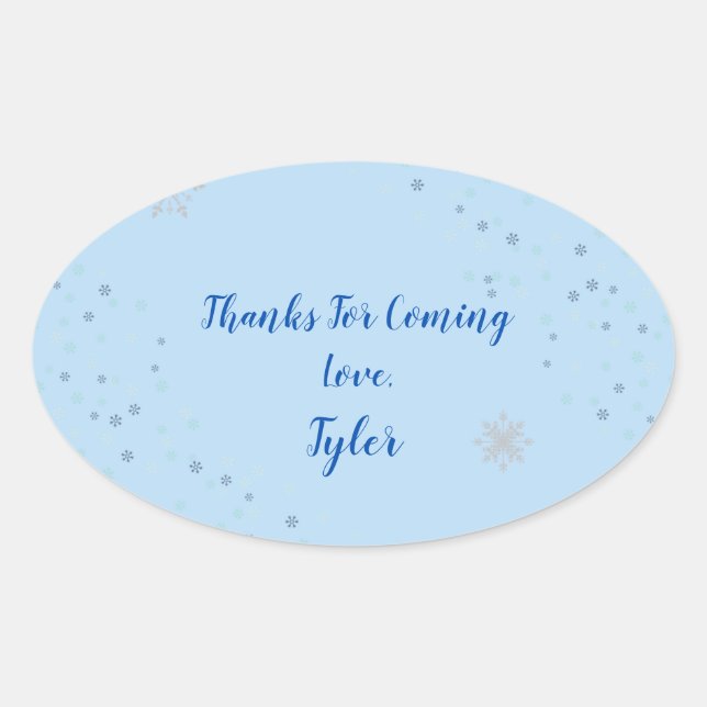 Onederland Boy Party Thank You Sticker (Front)