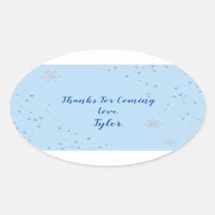 Onederland Boy Party Thank You Sticker