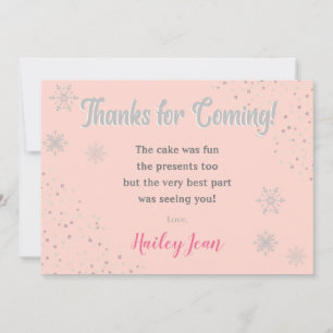 Onederland Girls 1st Birthday Thank You Card