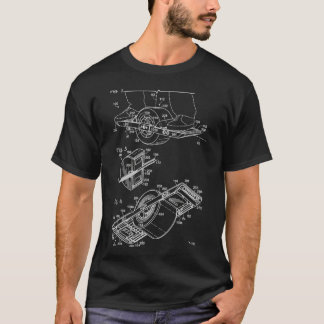 Onehweel Owner Gift Retro Onewheel Patent Drawing T-Shirt