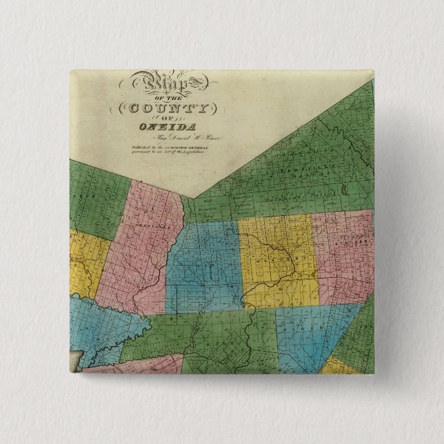 Oneida County 15 Cm Square Badge (Front)
