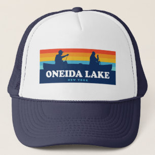Oneida Lake New York Canoe Trucker Hat