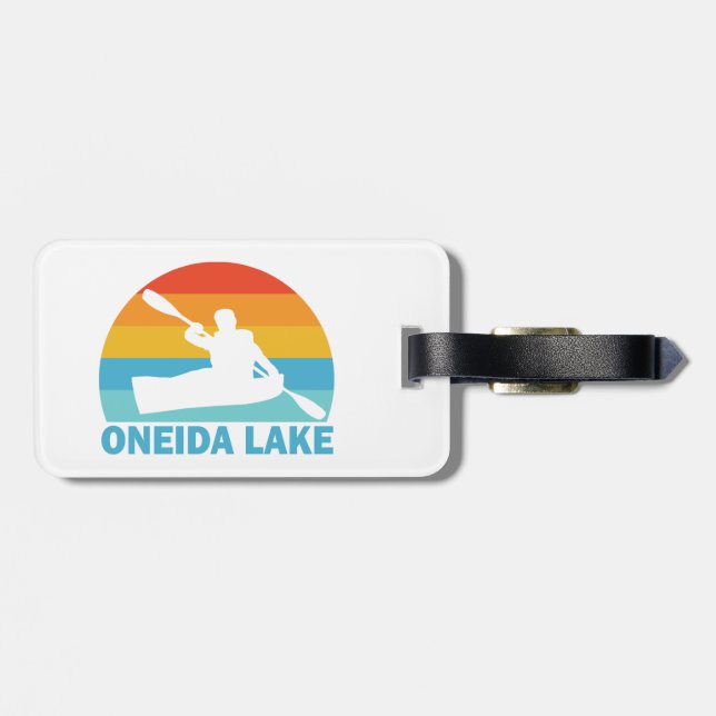 Oneida Lake New York Kayak Luggage Tag (Back Horizontal)