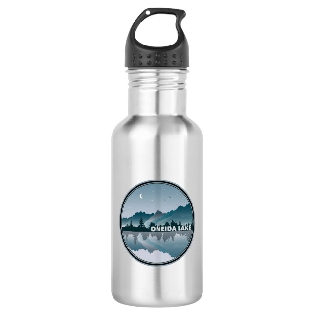 Oneida Lake New York Reflection 532 Ml Water Bottle (Front)