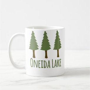Oneida Lake Rustic Camping Pine Trees Woods Forest Coffee Mug