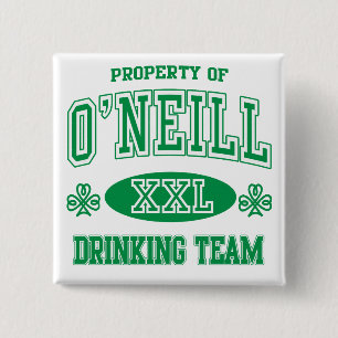 O'Neil Irish Drinking Team 15 Cm Square Badge