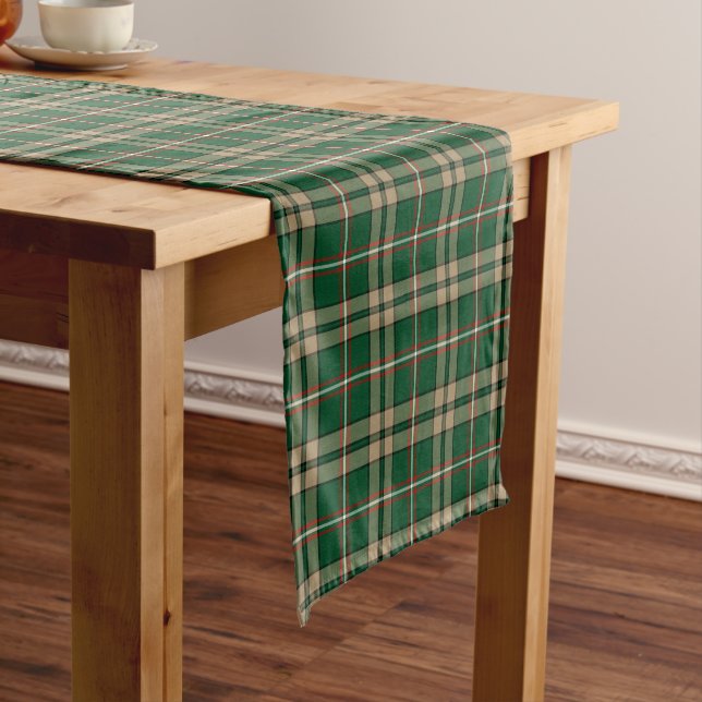 O'Neill Tartan Pattern Irish Plaid Short Table Runner (In Situ)