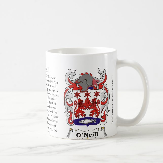 O'Neill, the origin, meaning and the crest Coffee Mug (Right)