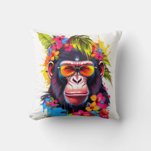 “Oneness With The Universe” Ape Throw Pillow