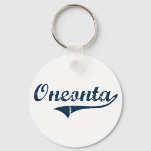 Oneonta New York Classic Design Key Ring