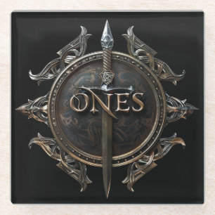 ONEs badge Glass Coaster