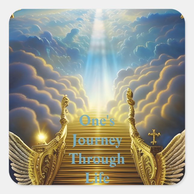 One's Journey Through Life  Square Sticker (Front)