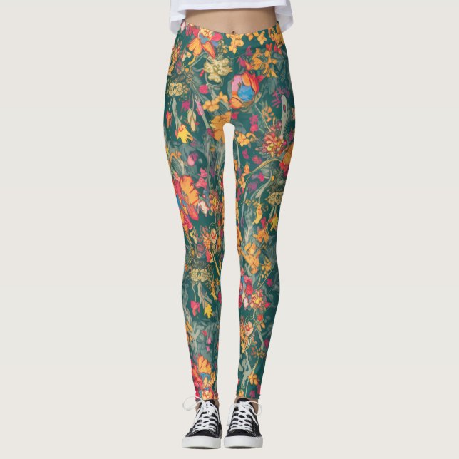 Onflora Floral Legging (Front)