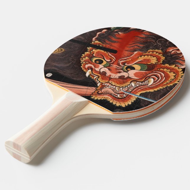 Oni and Samurai Two-sided Ping Pong Paddle (Front Angle)