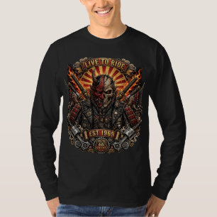 Oni Biker Samurai , Live to Ride Samurai Oni T-Shirt