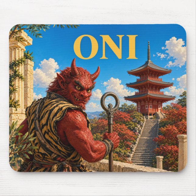Oni, Gothic Fantasy Monster Mouse Mat (Front)
