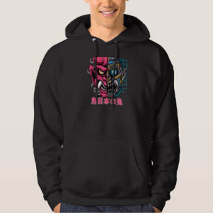 Oni Japanese Demon Mask Cyborg Devil Japan Folklor Hoodie